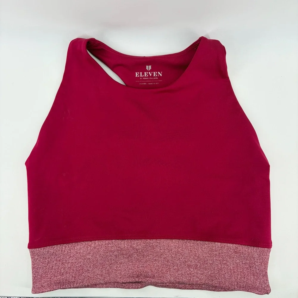 Eleven by Venus Williams Womens XL Magenta‎ Racerback High Neck Sports Bra Tank